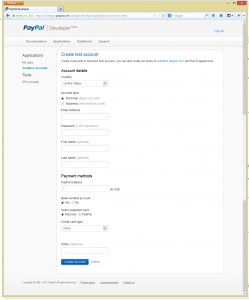 Create Account | PayPal Developer